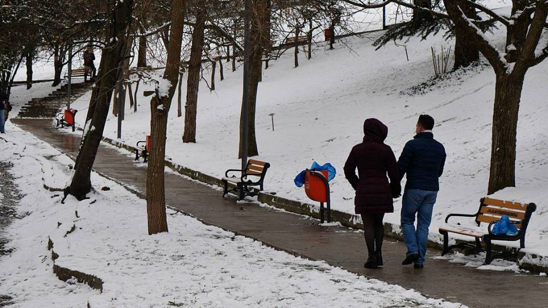Güvenpark'ta banklar sadece kardan adamlara rezerve! 10